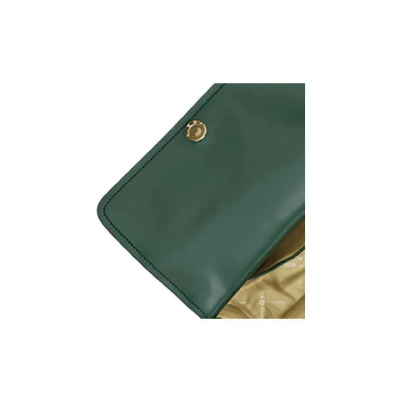 MICHAEL KORS Litchi Grain Leather Crossbody Bag, Shoulder Bag Regular Women's Dark Green-4