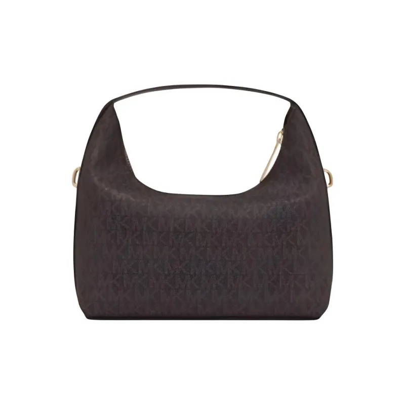 MICHAEL KORS Artificial Leather Crossbody One Shoulder Handbag Small Size Women's Dark Brown & Acorn Brown-1