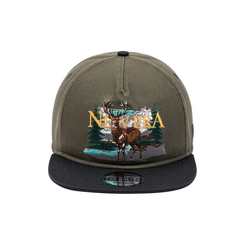 New Era Cotton Baseball Caps Unisex Olive Green-1