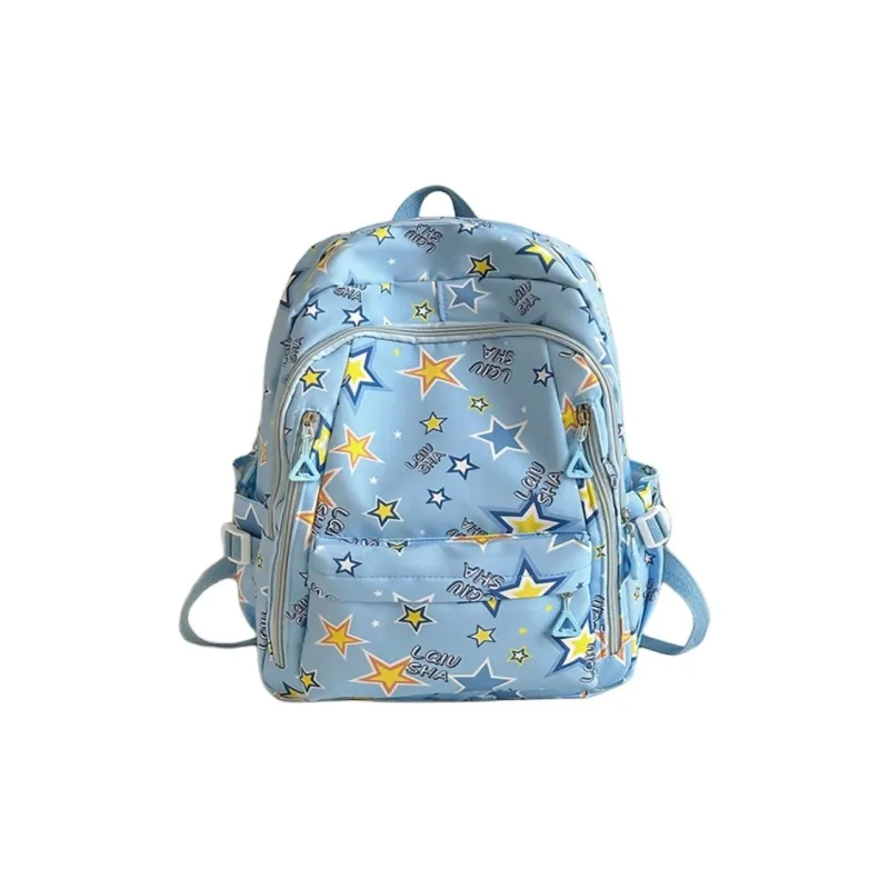 URBAN FOREST Polyester Backpack Unisex Purple/White/Black/Green/Blue/Pink-11
