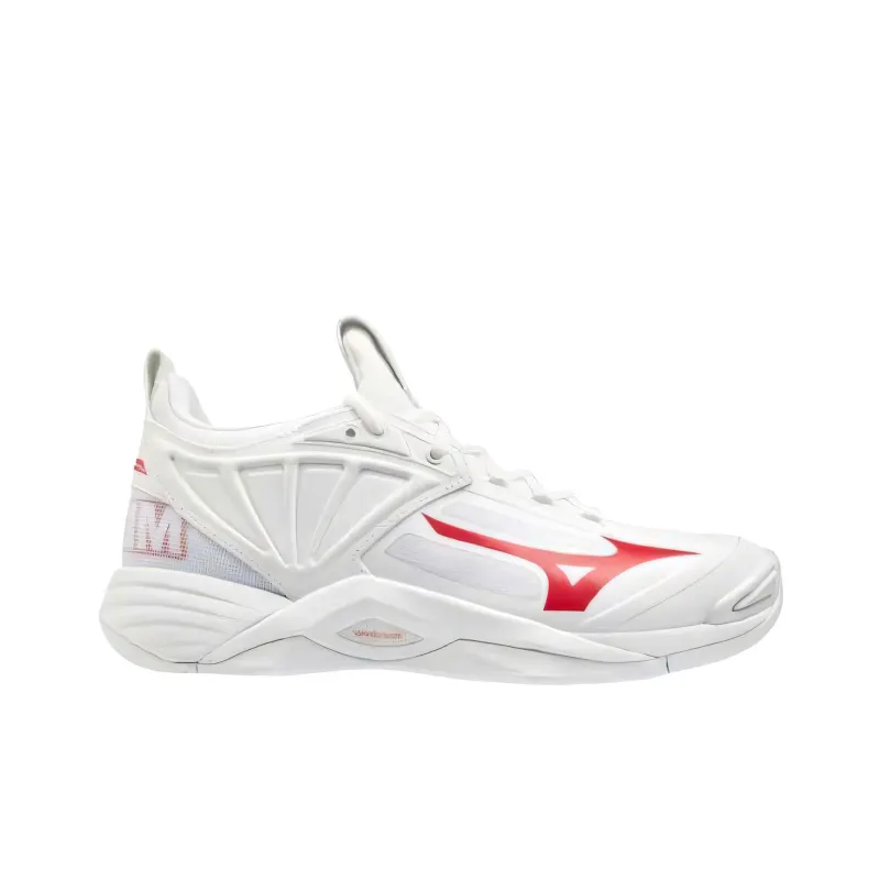 Mizuno Wave Momentum 2 Low-Top Training Shoes Women's White Red-1