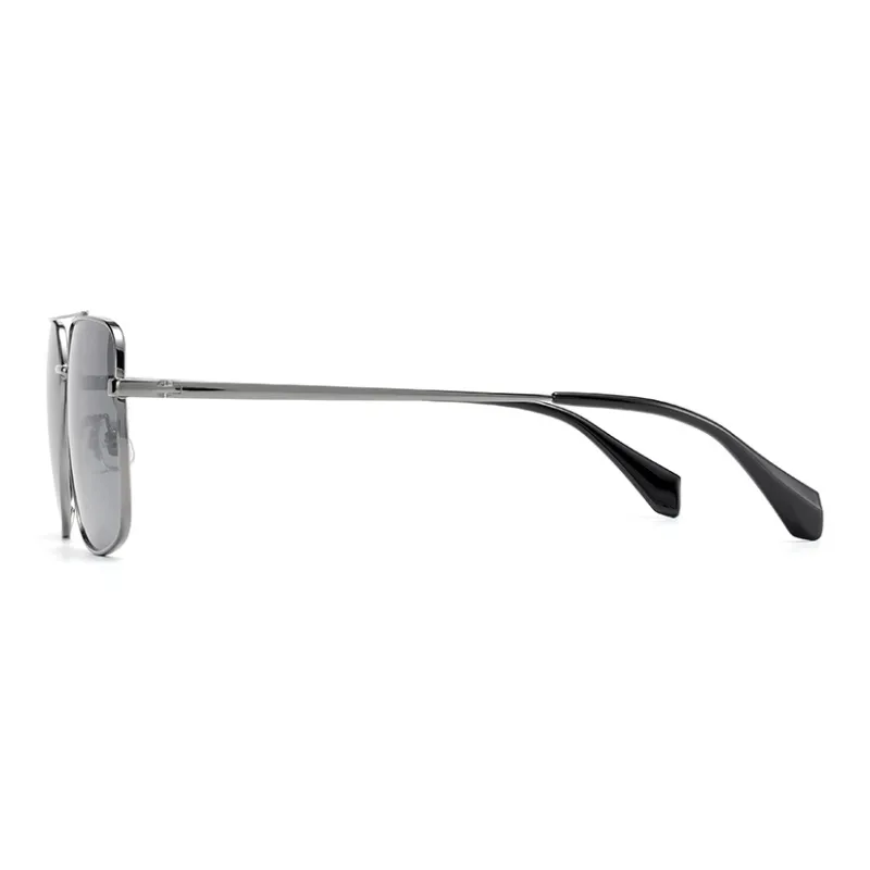 PARIM Stainless Steel Square Sunglasses Men's Gunmetal-4