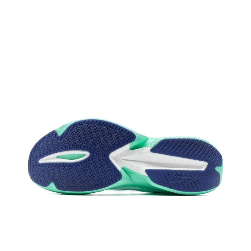 XTEP Cushioning Anti-Slip Wear-Resistant Coverage Support Rebound Low-Top Training Running Shoes Men's White Green Blue-5