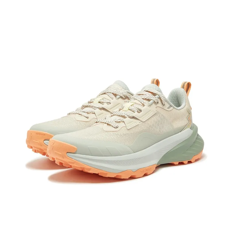 361° Anti Slip And Wear Resistant Breathable Low Top Running Shoes Women's Thin Gray Green-2