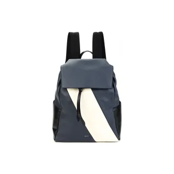 BALLY Grain Calfskin Backpack Men's Midnight Blue