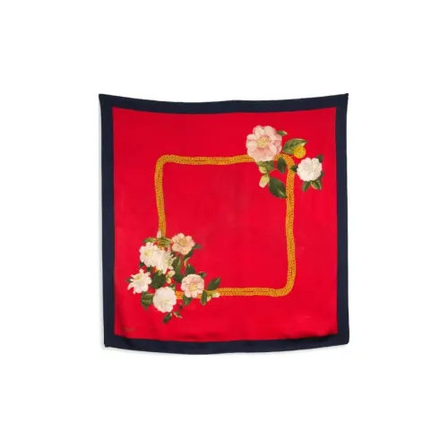 CHANEL 2000s Floral motif Scarf