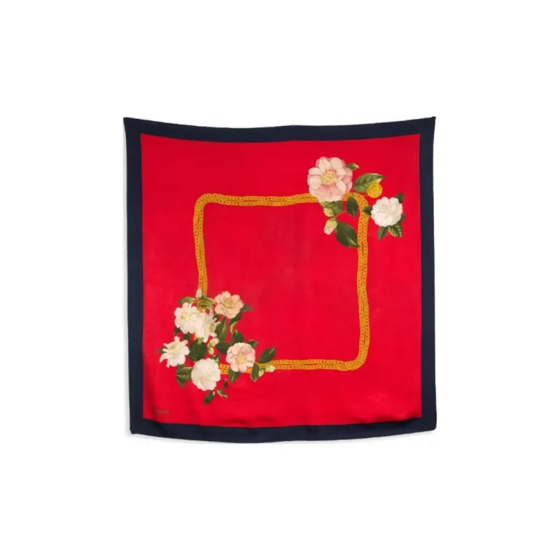 CHANEL 2000s Floral motif Scarf-0