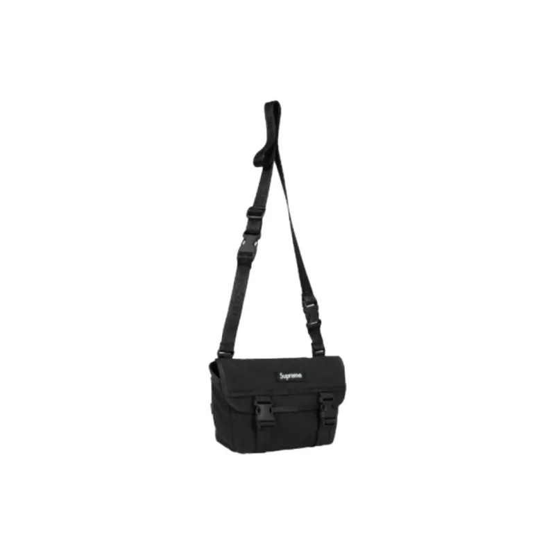 Supreme Canvas Bag, Messenger Bag, Crossbody Bag Mini Unisex Black-1