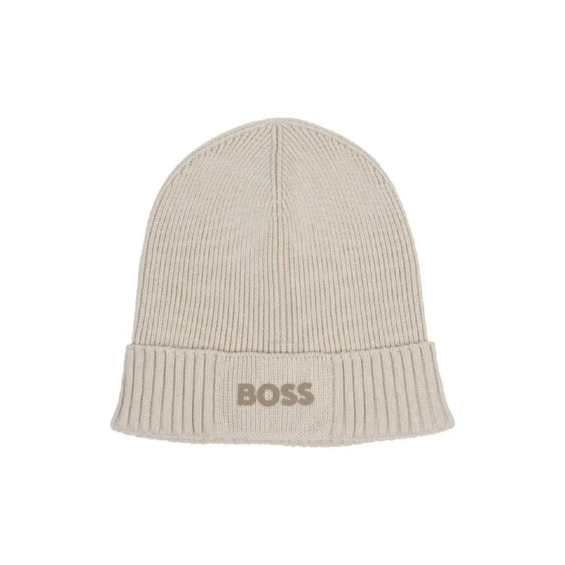 HUGO BOSS Rubberised logo Beanie-0