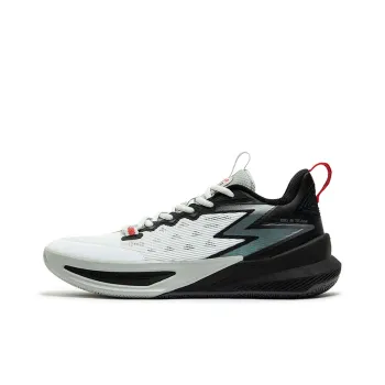 361° Anti Slip And Wear Resistant Lightweight Low Top Basketball Shoes Men's White Black