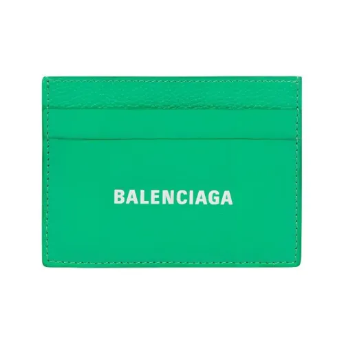 Balenciaga Cash Cow Leather Card Clip Card Holder Unisex Bright Green