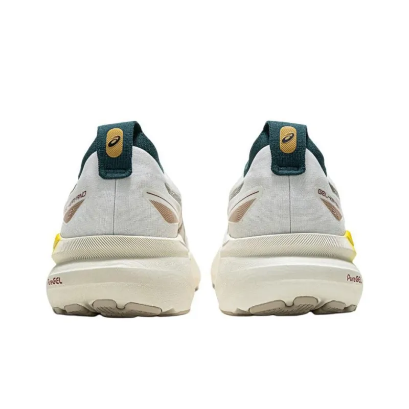 Asics Gel Kayano 31 Anti Slip Wear Resistant Low Top Running Shoes Men's White Gold-3
