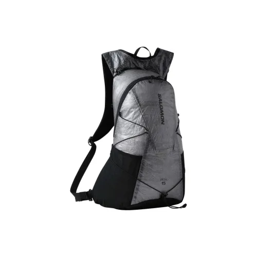 SALOMON Polyester Backpack Regular Unisex Gray