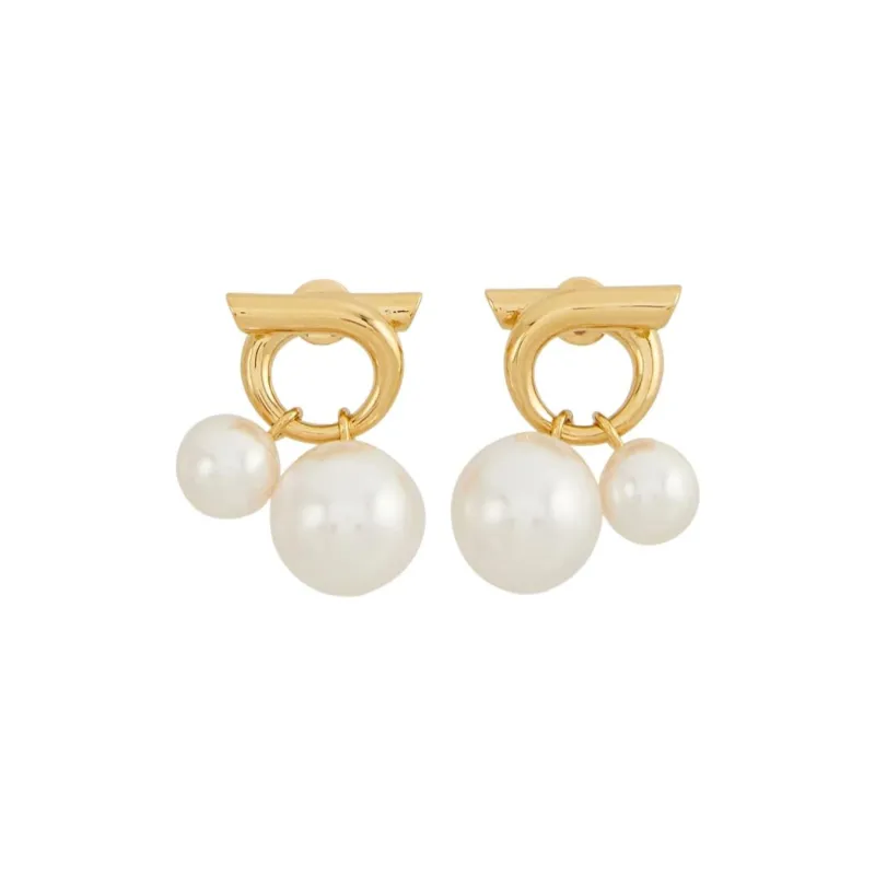 Ferragamo Faux pearl Embellished Earrings-0