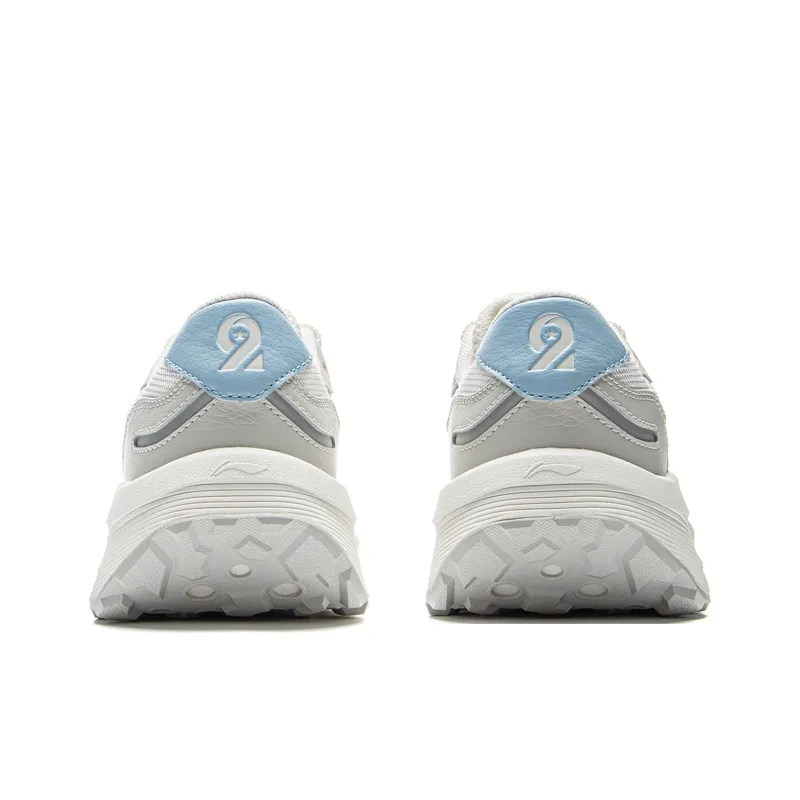 LiNing Zhengrong M500 Wear Resistant Breathable Slip Resistant Low Top Casual Shoes Women's White Gray-5