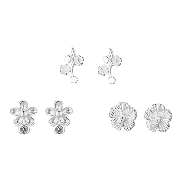 NAME.S S999 Fine Silver Stud Earrings Women's-15