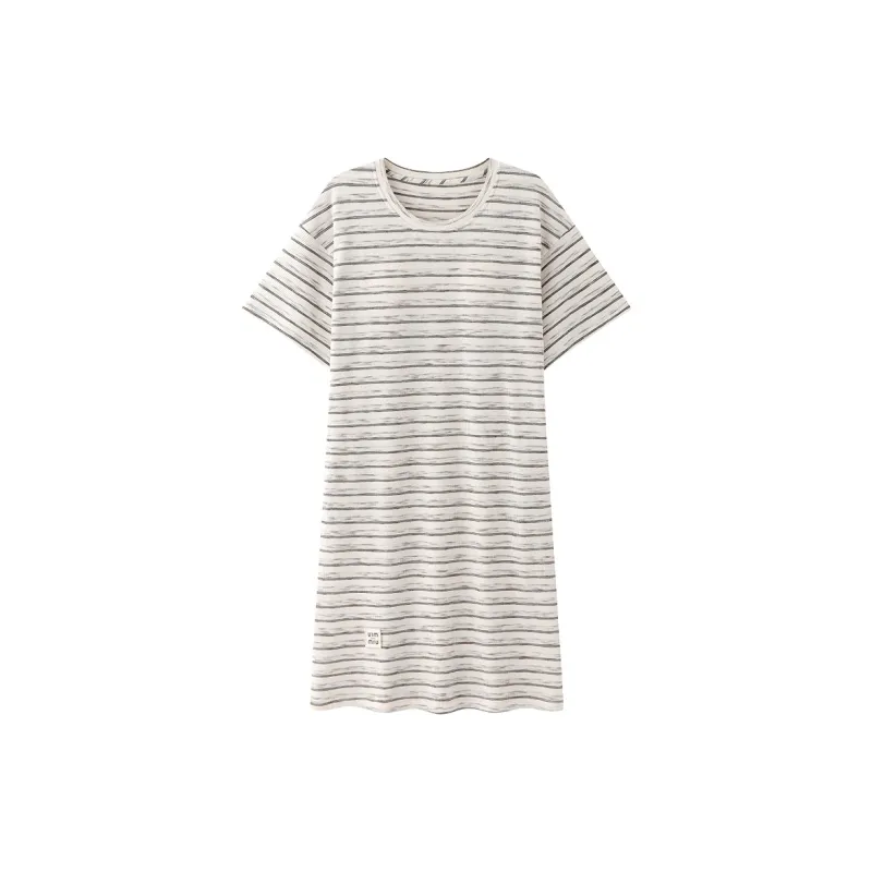 Qin Jing Nightgown Women's Light Gray-0