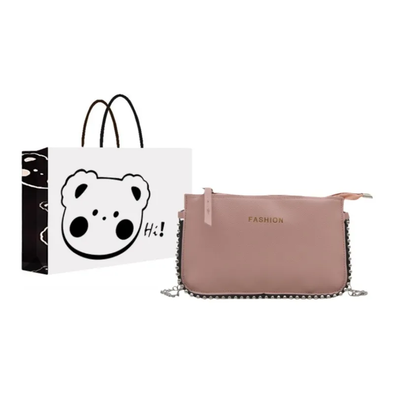 NX DOUGHNUT PU Japanese Style Minimalist Bead Chain Small Square Bag Crossbody Bag Regular Women's Multicolor-16