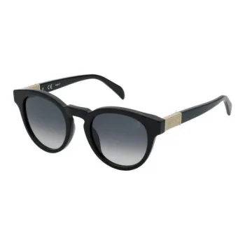TAOSIXIONG Plastic Oval Sunglasses Women's Black