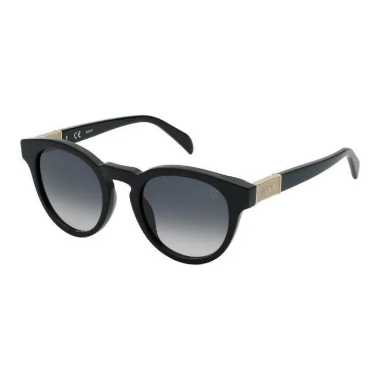 TAOSIXIONG Plastic Oval Sunglasses Women's Black-0