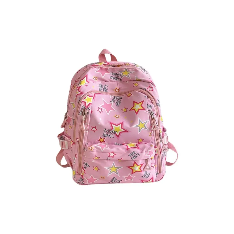 URBAN FOREST Polyester Backpack Unisex Purple/White/Black/Green/Blue/Pink-14