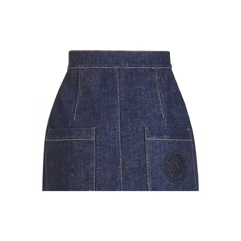 FENDI Denim Short Skirts Women's Blue-4