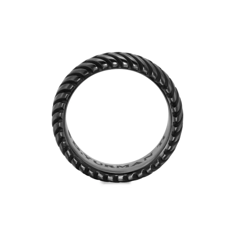 David Yurman Titanium Rings Men's Black-3