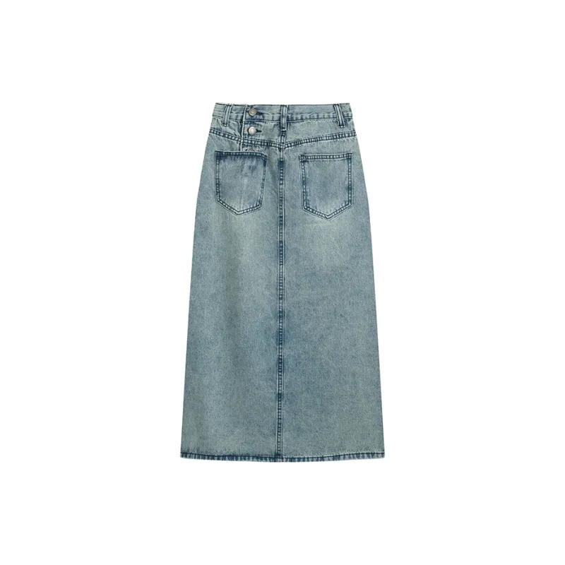RTNH Denim Long Skirts Women's Blue-1