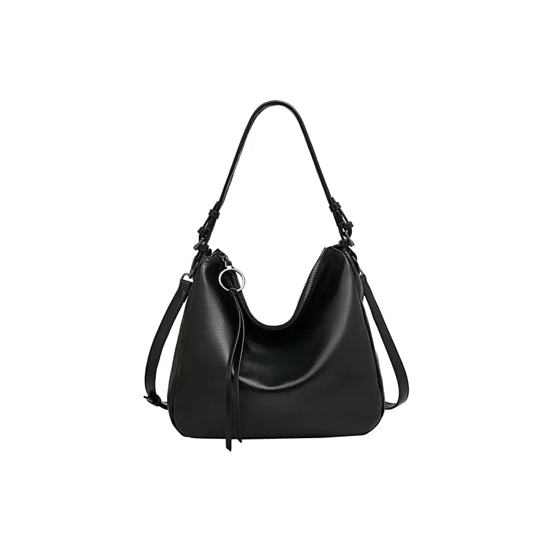 Old Man's Head Synthetic Leather Shoulder Bag Regular Women's Black/Gray Blue/Elephant Gray-10