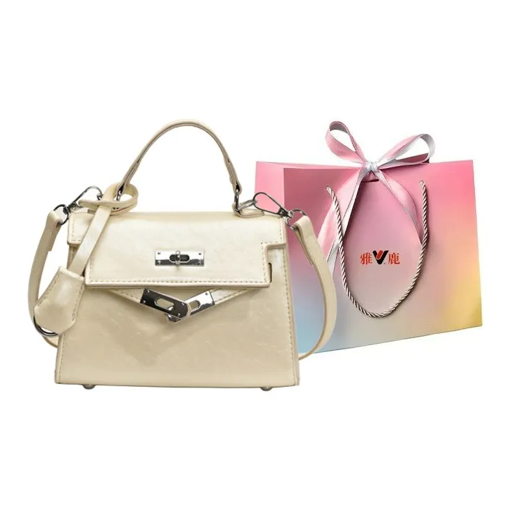 Yalu PU One Shoulder Handbag Women's Black/Ecru/Pink/Silver-6
