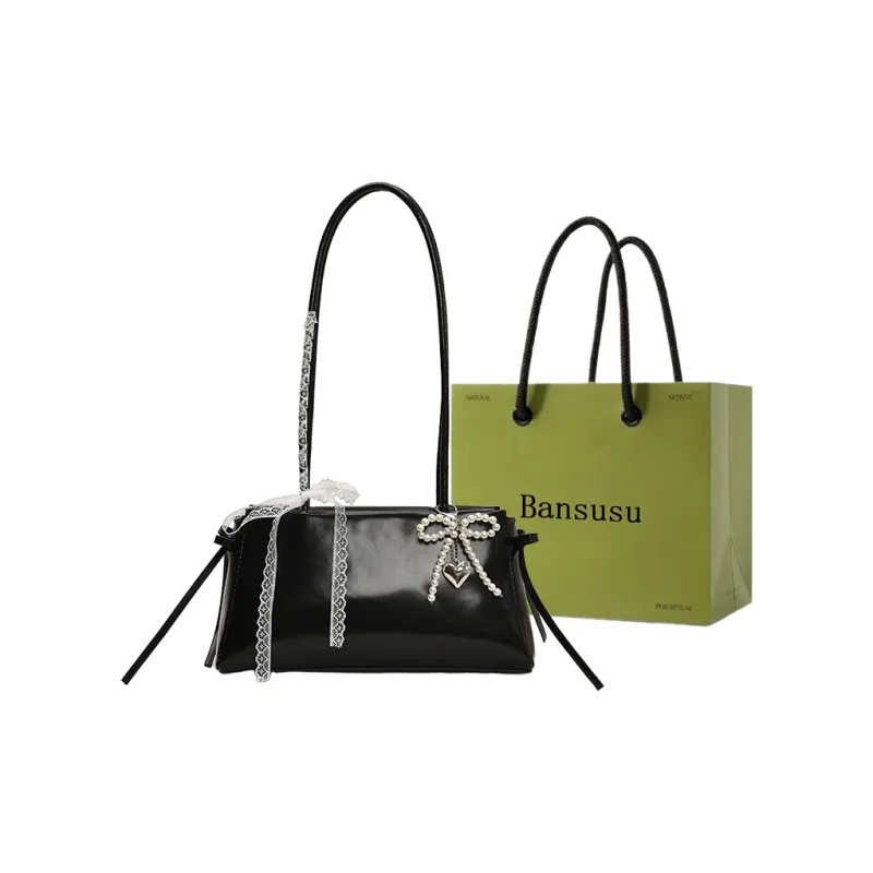 Bansusu PU Shoulder Bag Regular Women's White/Black/Purple/Pink-4