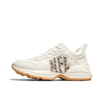 NFL Los Angeles Lightning Team Cushioning Coverage Height Increasing Low Top Chunky Sneakers Unisex Beige Brown