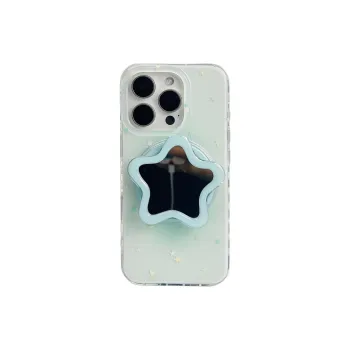 Sopi Acrylic Material Blended Green Screen Stars Phone Cases Compatible With IPhone 16/15 Pro Max/Apple 13/14 Pro/Max
