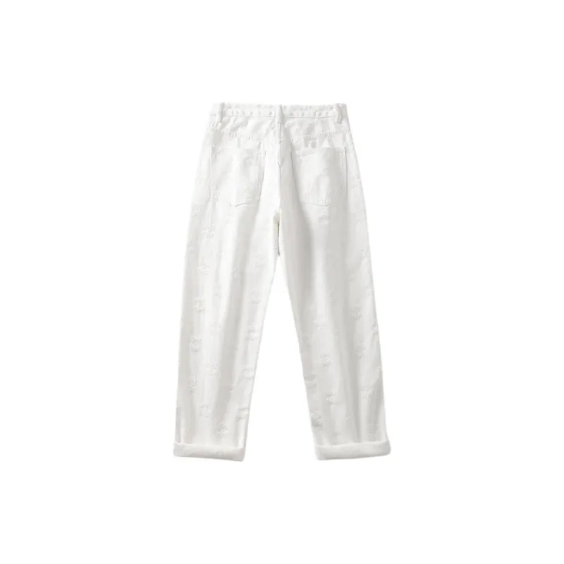 SONGS ALONG Jeans Unisex White-1