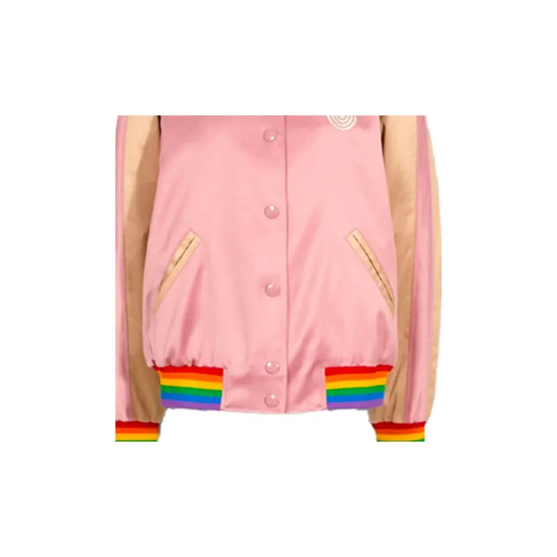 COACH SS21 Baseball Jacket Women's Pink-2