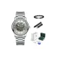 8036 Business White, Steel Band[High-End Green Leather Box+Genuine Leather Strap+Bracelet]