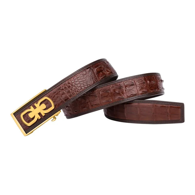 CATELLES Patchwork Free Crocodile Leather Leather Belts Men's 3.8cm-9