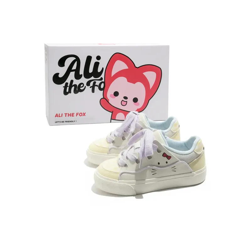 ALI THE FOX Slip Resistant, Abrasion Resistant, Lightweight, Breathable Low Top Skateboard Shoes Women's-0