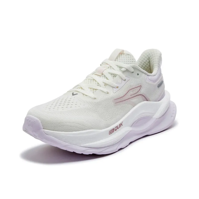 361° Fiery Red 5 Anti Slip And Wear Resistant Breathable Low Top Casual Running Shoes Women's White Purple-1