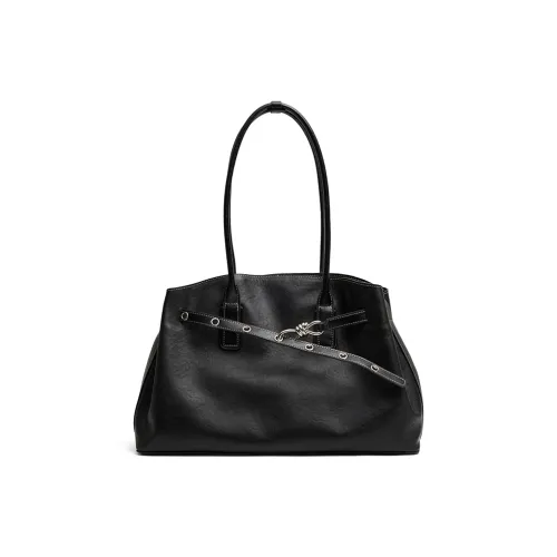 COCOEVA Cow Leather Handbag Shoulder Bag Regular Women's Brown/Black