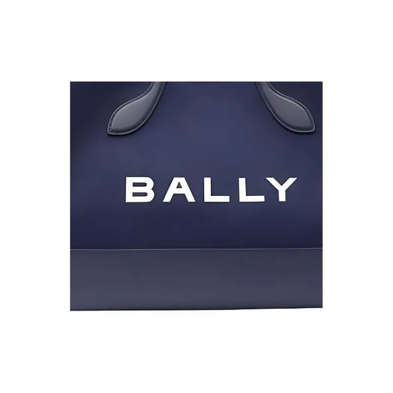 BALLY Leather Tote Bag, Shopping Bag, Handbag, Shoulder Bag Women's Blue-4
