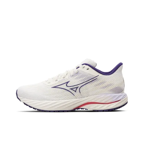 Mizuno Anti Slip Wear Resistant Low Top Casual Running Shoes Women's White Purple Pink