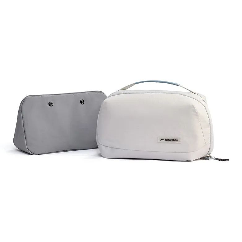 NATUREHIKE Polyamide Toiletry Bag Regular Unisex Light Pale Gray/Midnight Black-1