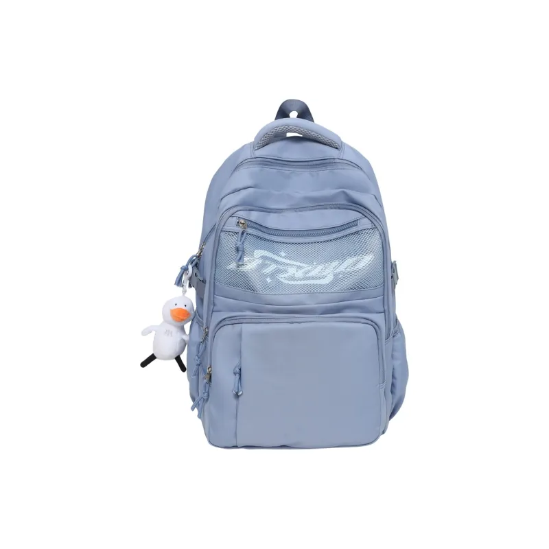 PAIBLOKS Nylon Backpack Unisex Black/White/Blue/Red-6