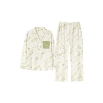 Cotton Gene Pajama Set Women's Ecru