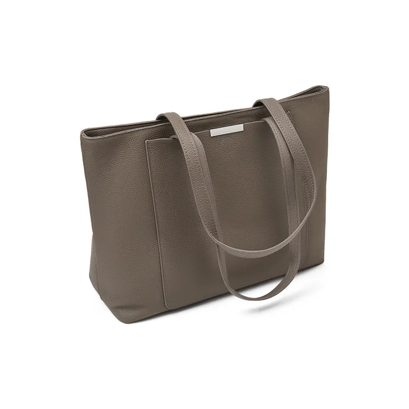 Old Man's Head Synthetic Leather Tote Bag Shoulder Bag Regular Women's Black/elephant Grey/brown-4