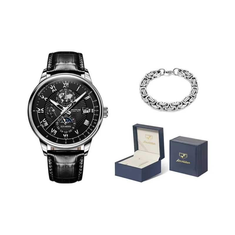 Jin Shi Dun Artisan Collection Mechanical Movement Watch Men's Watches White Dial-0