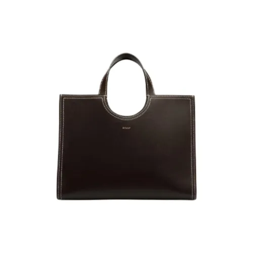 BALLY Cow Leather 2025 Spring Summer Collection Easy Tote Bag, Shopping Bag, Handbag Women's Ebony