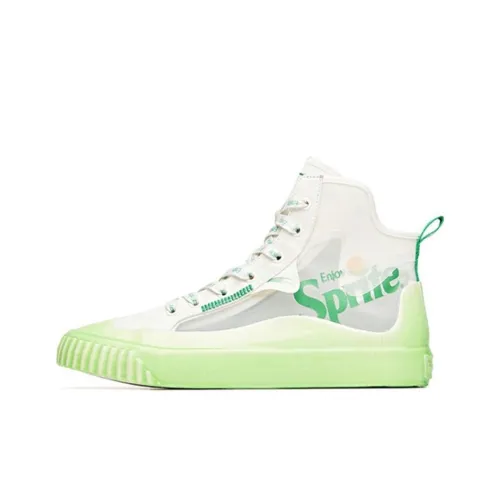 Sprite x Anta Anti Slip Wear Resistant Breathable Coverage High Top Canvas Shoes Men's White Green