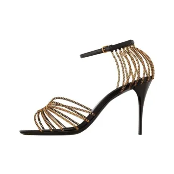 SAINT LAURENT Babylon Strap Sandals 9cm Women's Black
